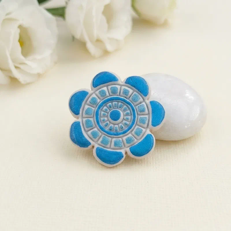 Broșă - Flower Blue – imaginea 3