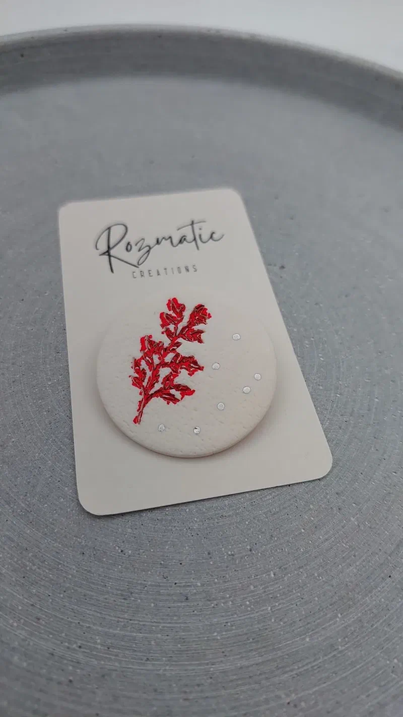 Brosă lut polimeric – imaginea 2