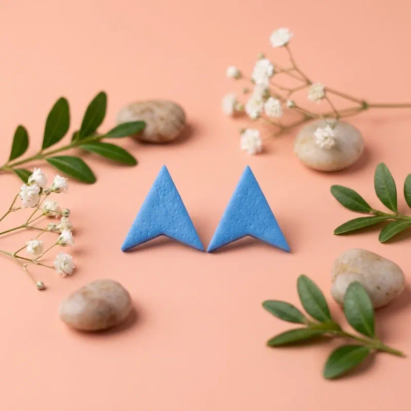 Cercel Arrow- Blue – imaginea 1