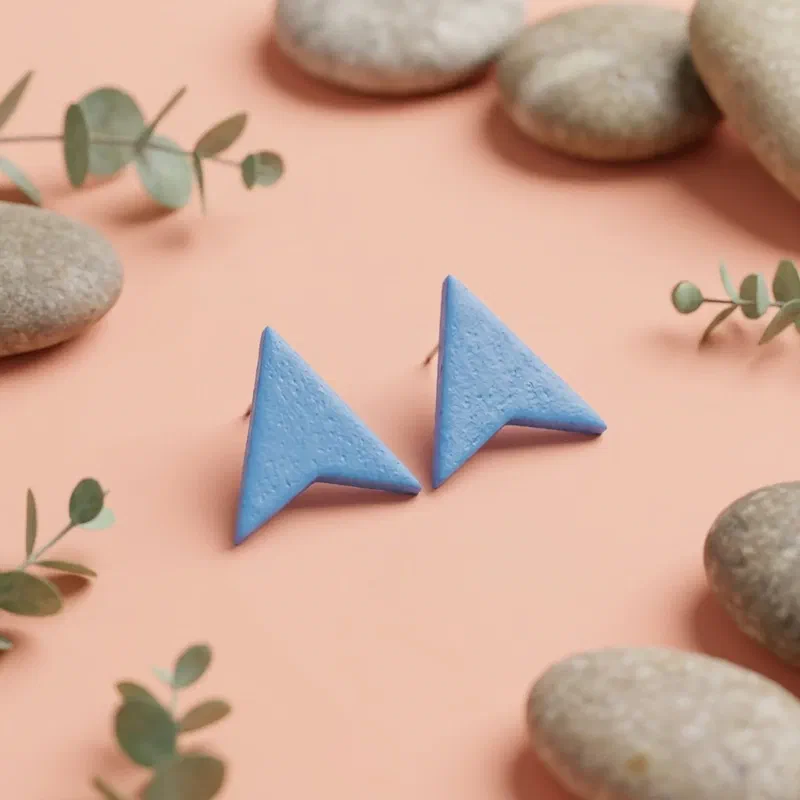 Cercel Arrow- Blue – imaginea 2