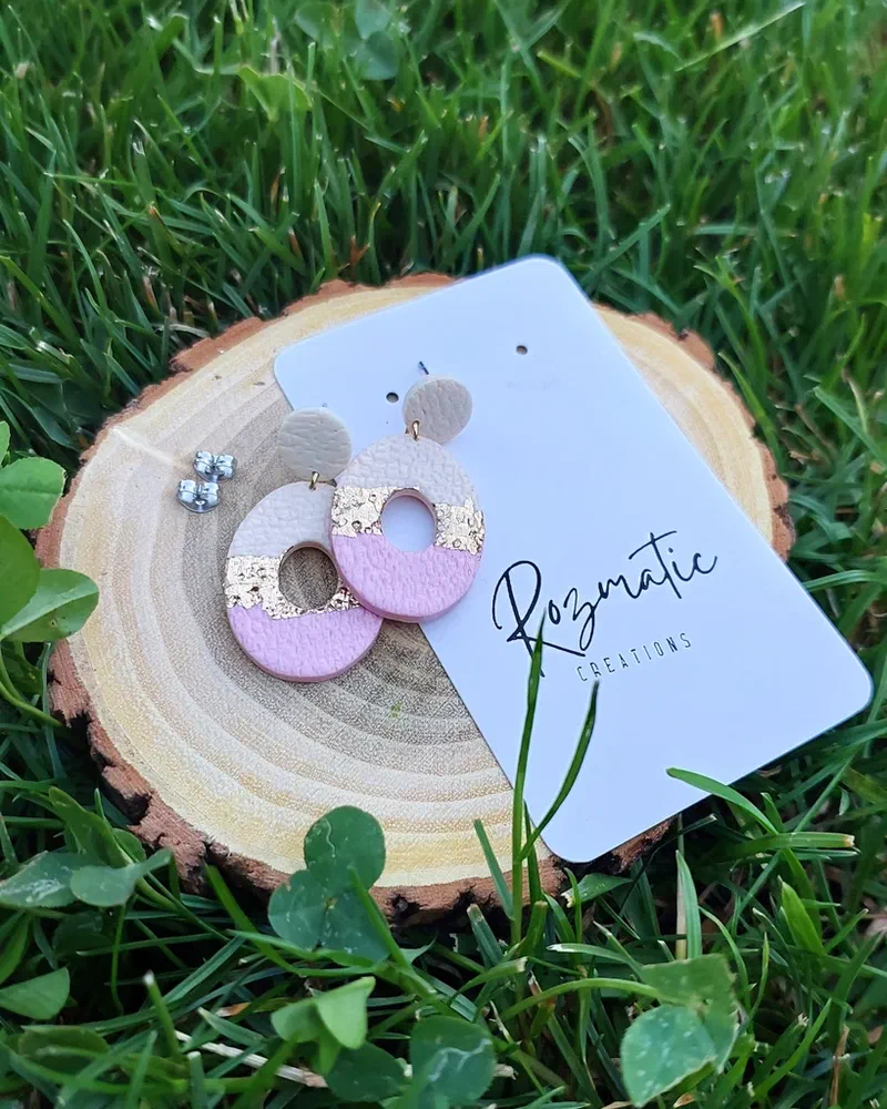 Cercel - Aurea Blushline - Small Oval – imaginea 3