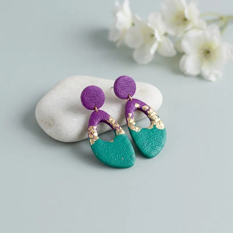 Cercel - Aurea Violeta - Small Petal – imaginea 1