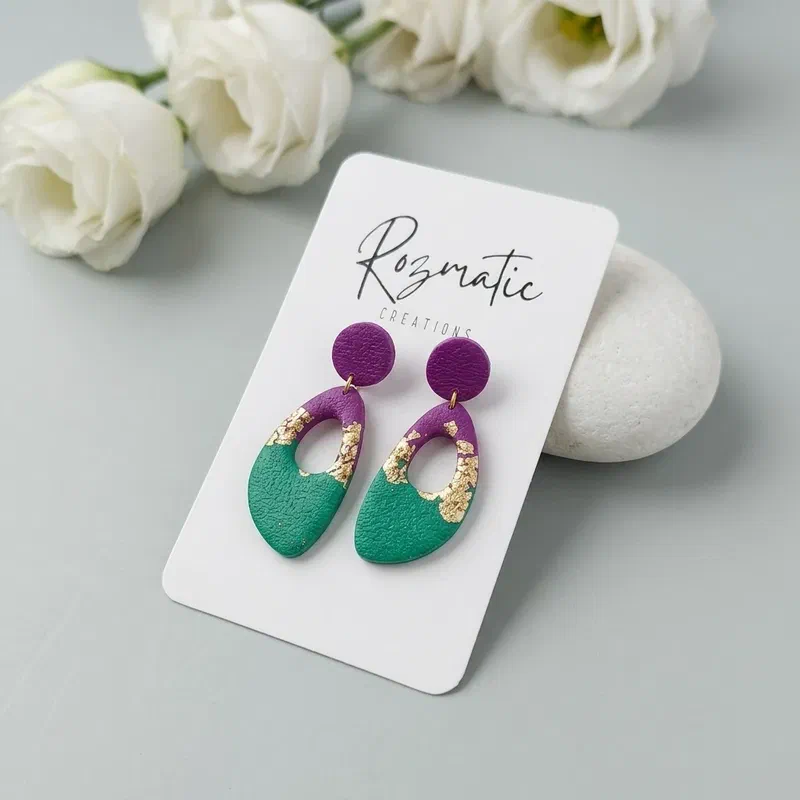 Cercel - Aurea Violeta - Small Petal – imaginea 2