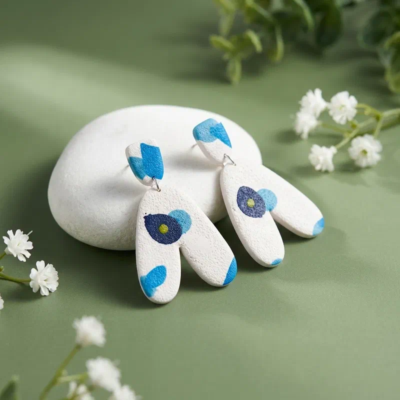 Cercel - Avelia White Eye – imaginea 1
