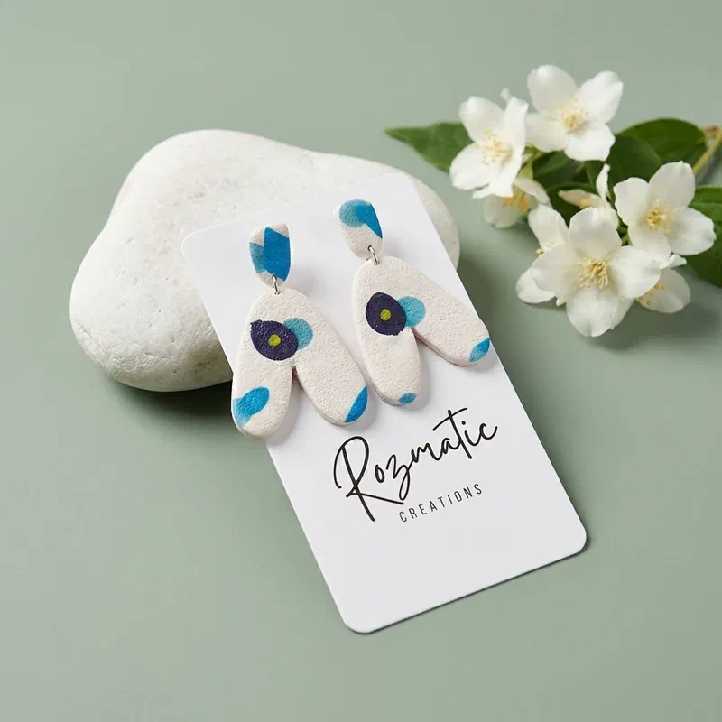 Cercel - Avelia White Eye – imaginea 3