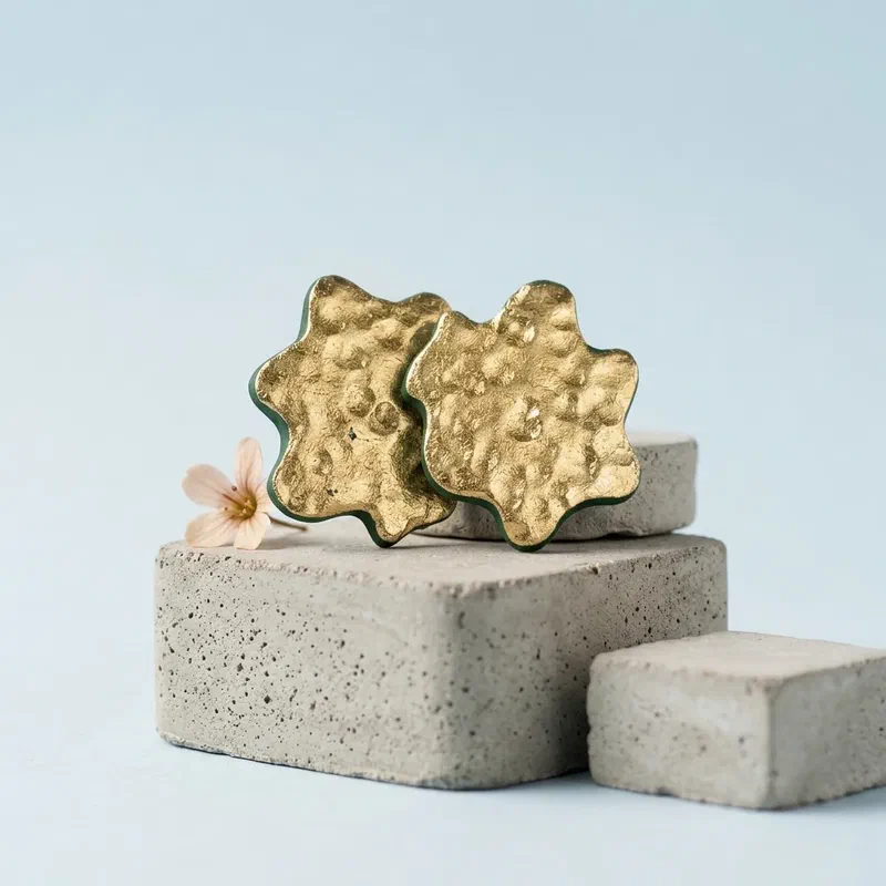 Cercel Blash - Golden – imaginea 1