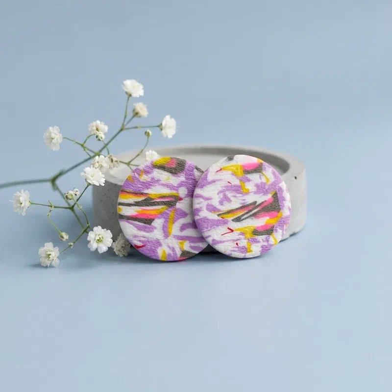 Cercel Circle- Mauving – imaginea 2