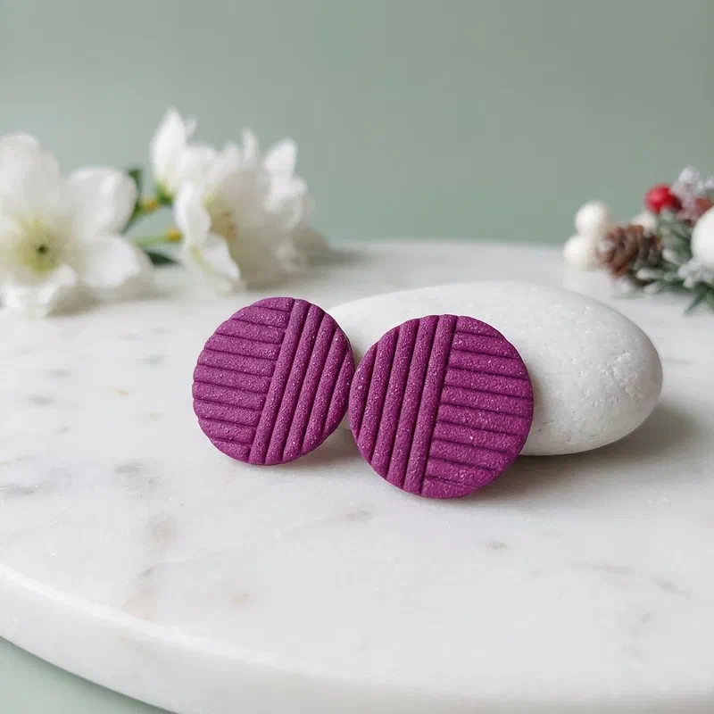 Cercel - Cirveta Purple (medium) – imaginea 3