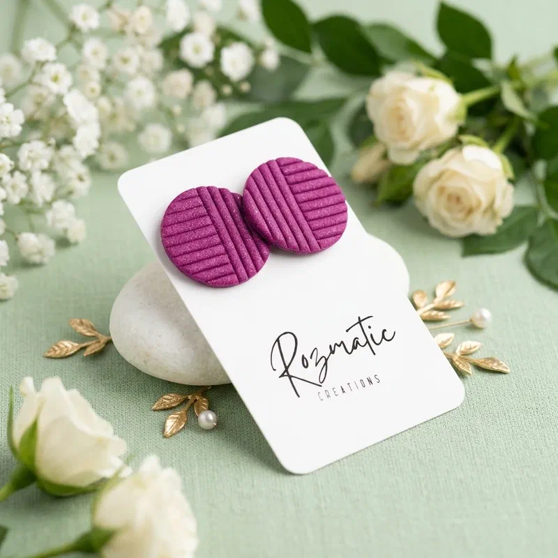 Cercel - Cirveta Purple (medium) – imaginea 4