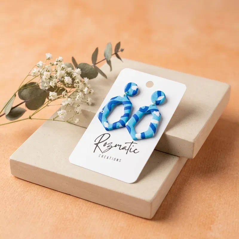 Cercel Diamond - Blue – imaginea 2