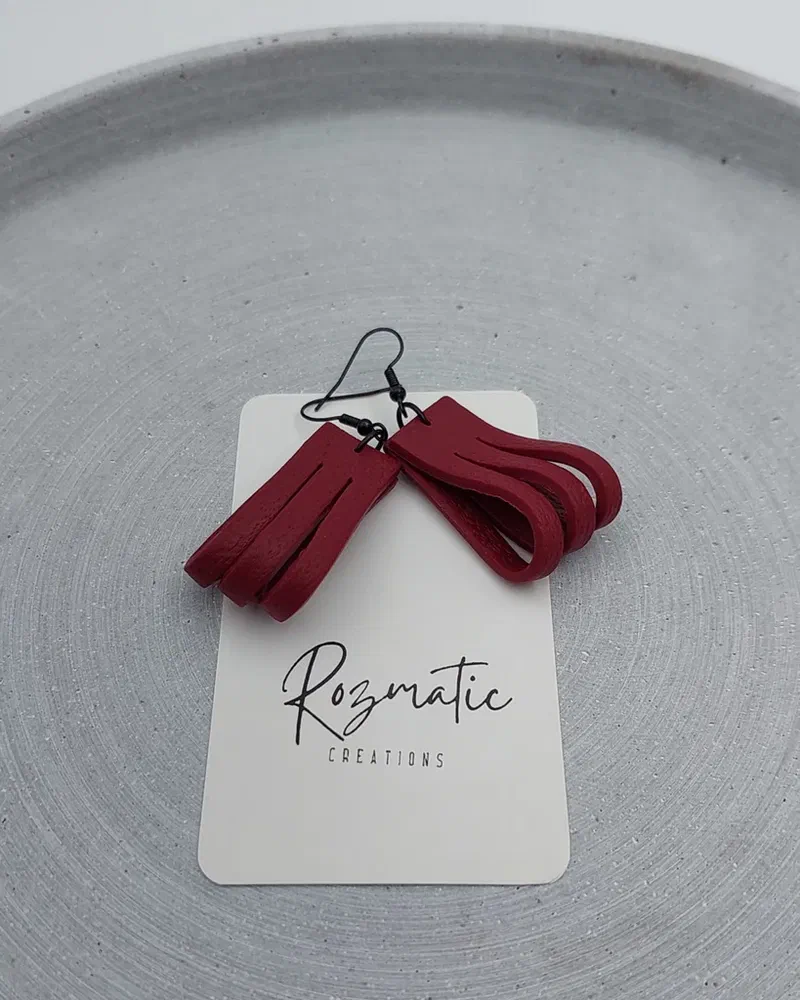 Cercel Folda - Bordo – imaginea 2