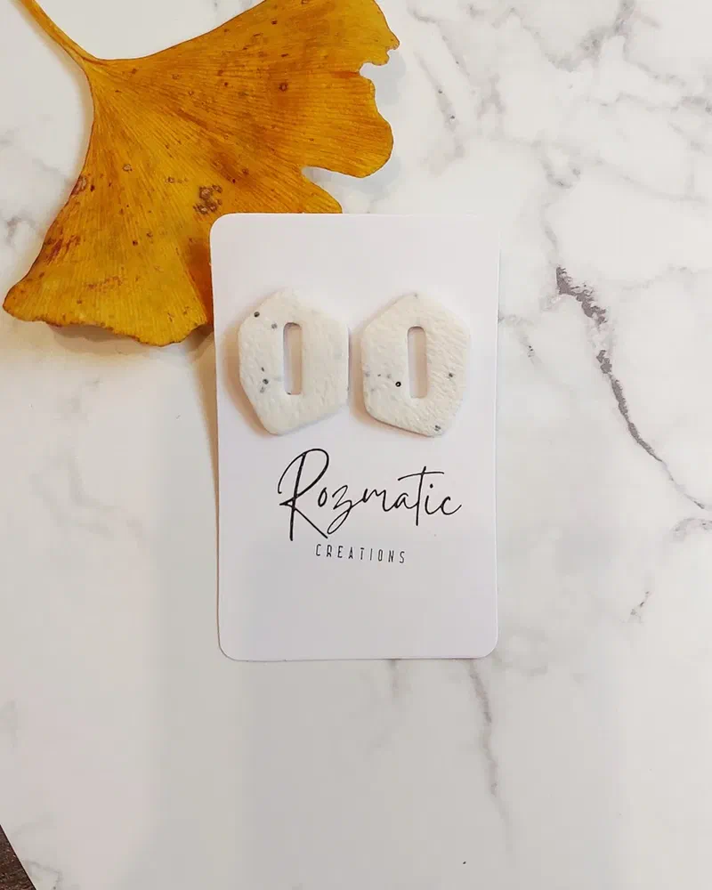 Cercel - Obliu - White – imaginea 2