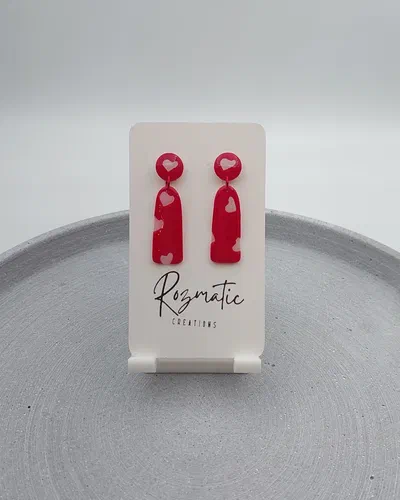 Cercel Ovaline - Valentine Red