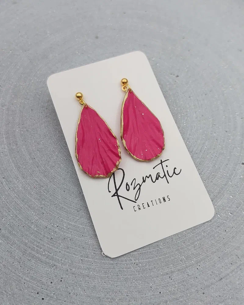 Cercel Petalia - Pink Gold – imaginea 2