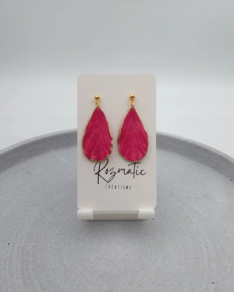 Cercel Petalia - Pink Gold – imaginea 3