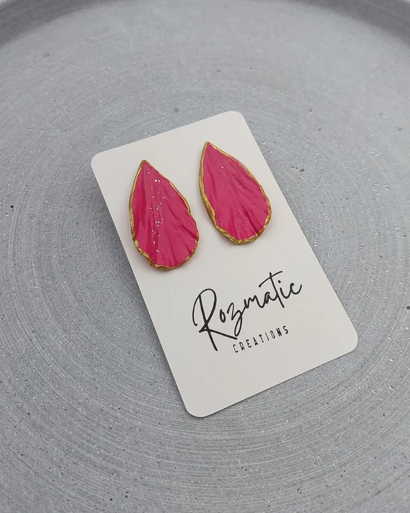 Cercel Petalia - Pink – imaginea 3
