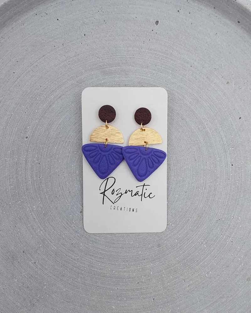 Cercel Quorae Mauve & Blue – imaginea 3