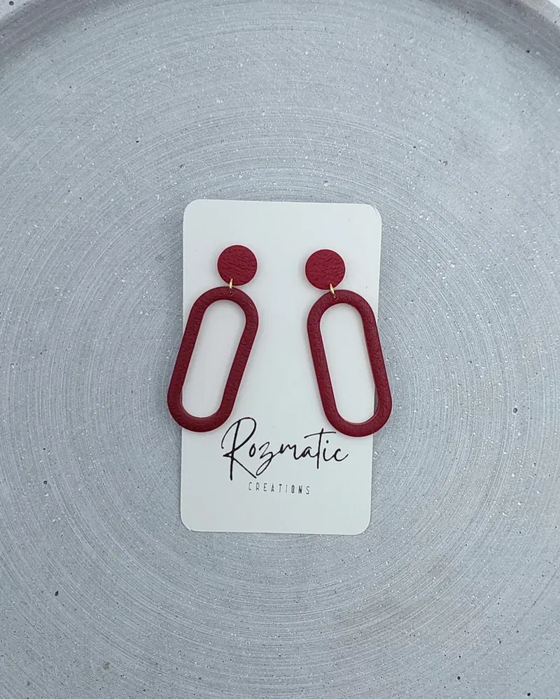 Cercel Ringlet - Bordo Gold – imaginea 1