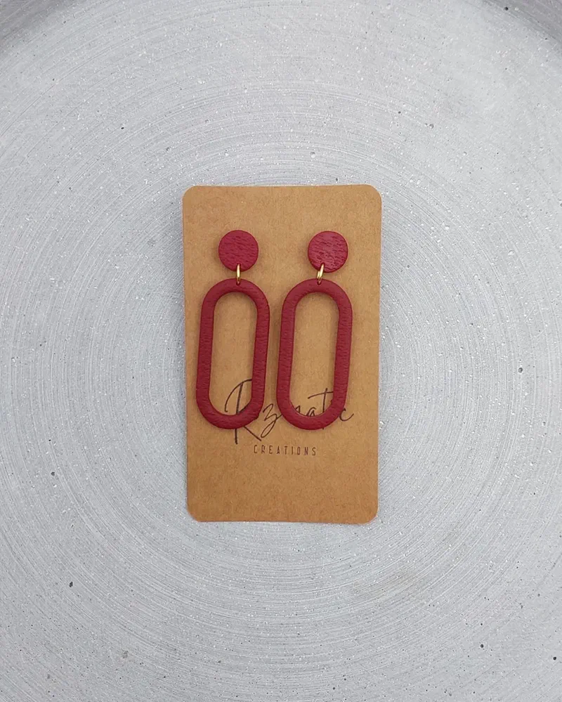 Cercel Ringlet - Bordo Gold – imaginea 2