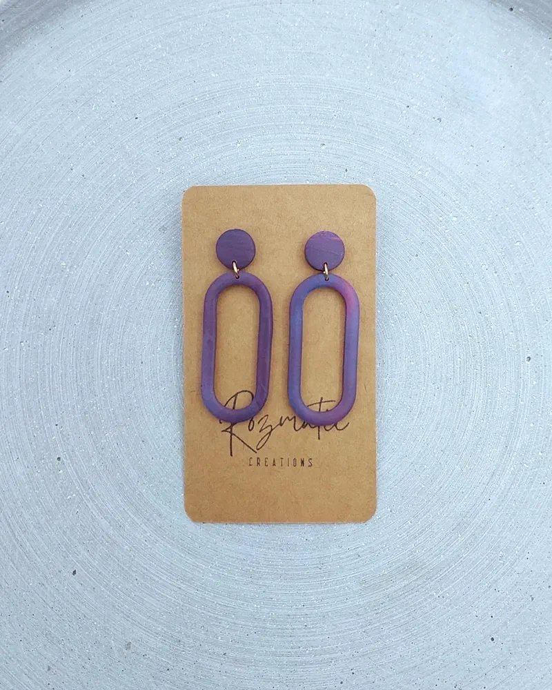 Cercel Ringlet - Mauve – imaginea 4