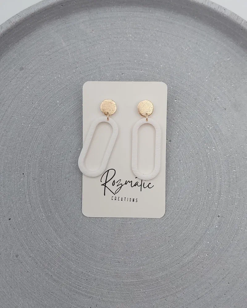 Cercel Ringlet - White – imaginea 1