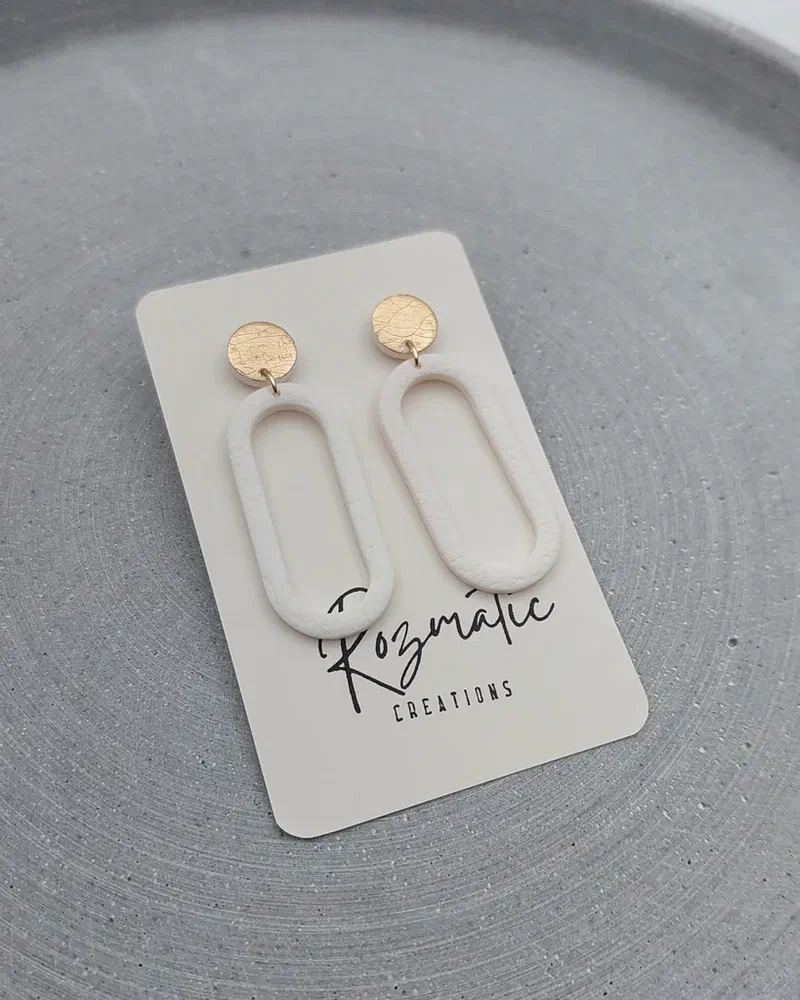 Cercel Ringlet - White – imaginea 2