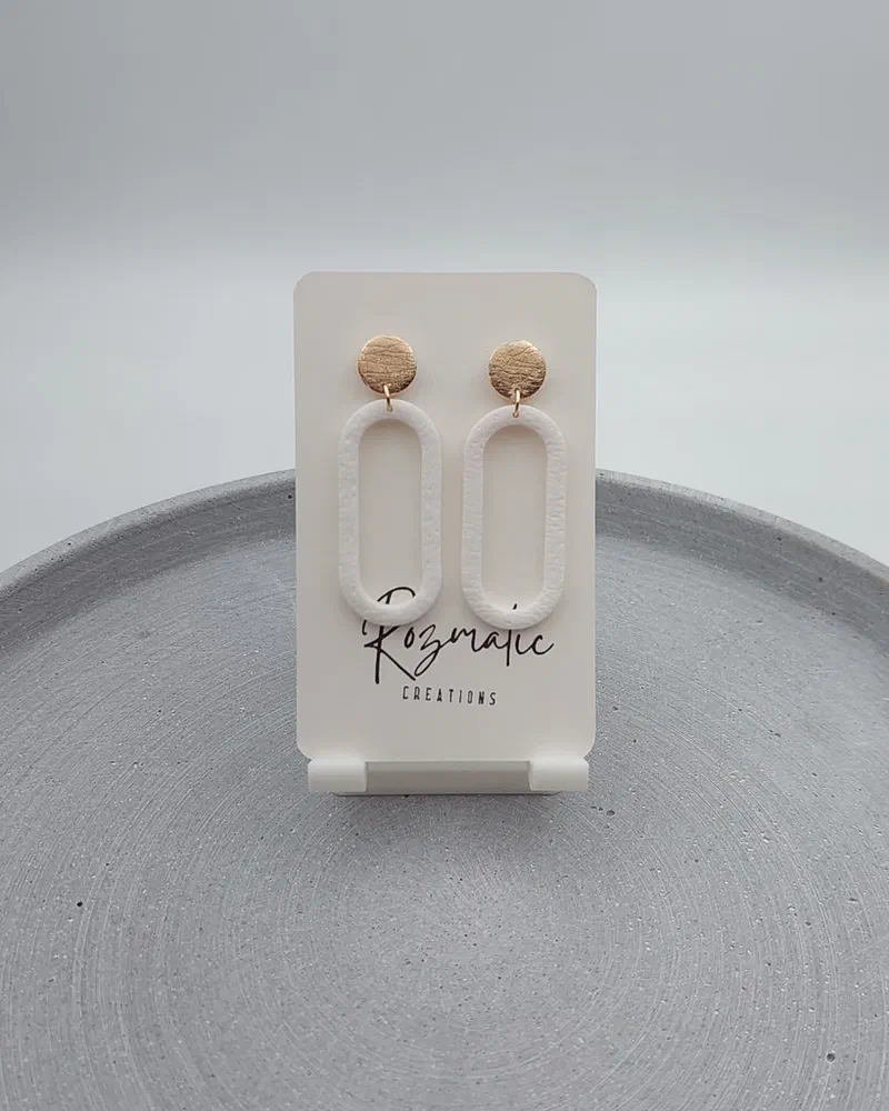 Cercel Ringlet - White – imaginea 3