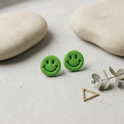 Cercel Smiley Face - Green