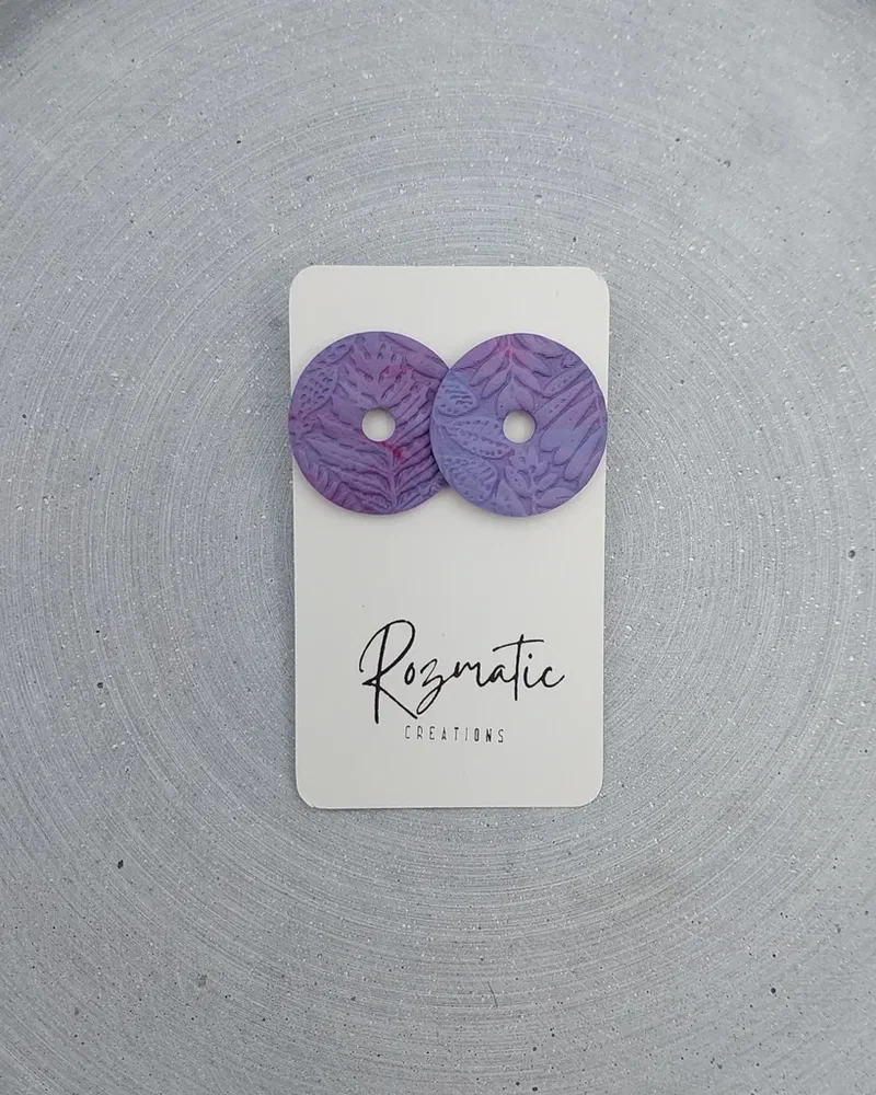 Cercel Solune - Mauve – imaginea 2
