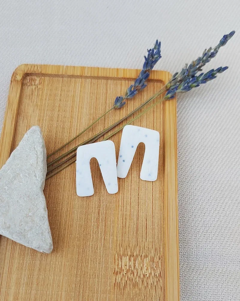 Cercel - Squara - White – imaginea 2