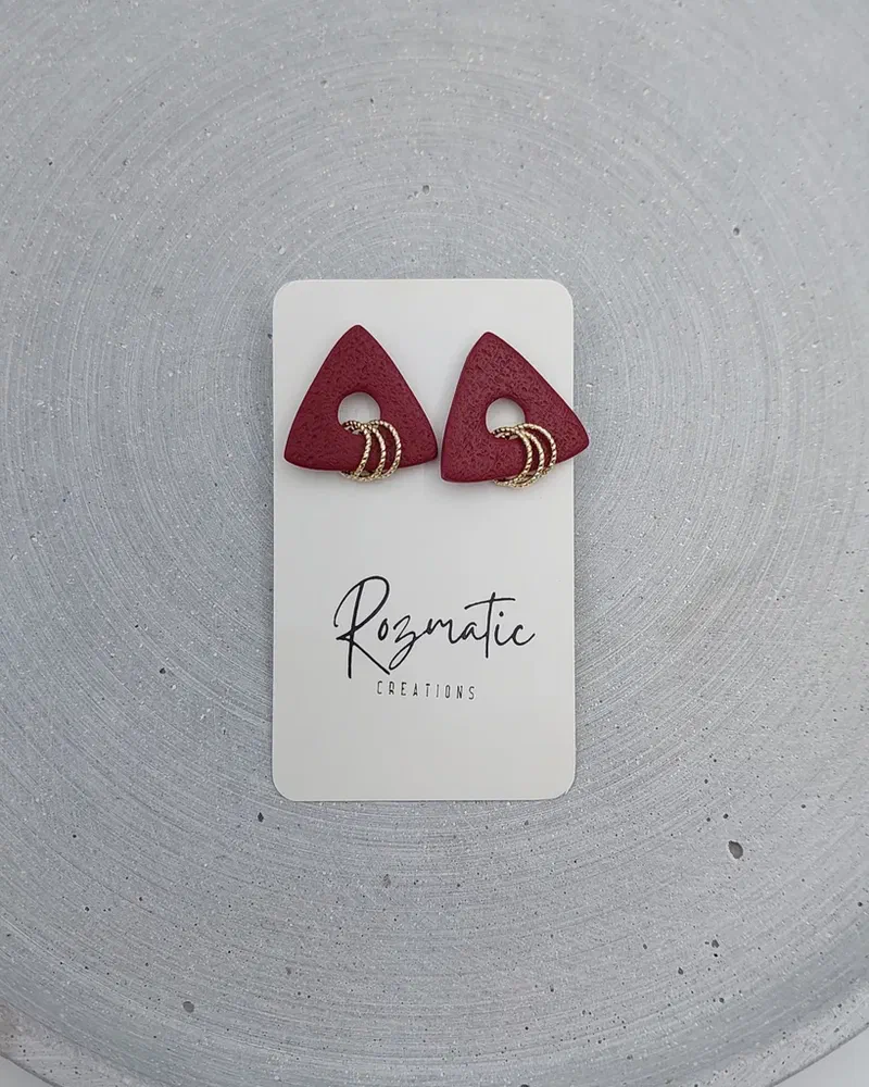 Cercel Trielle - Bordo White Gold – imaginea 2