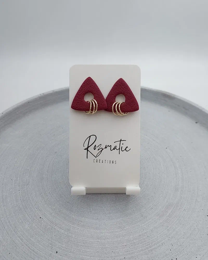 Cercel Trielle - Bordo White Gold – imaginea 3