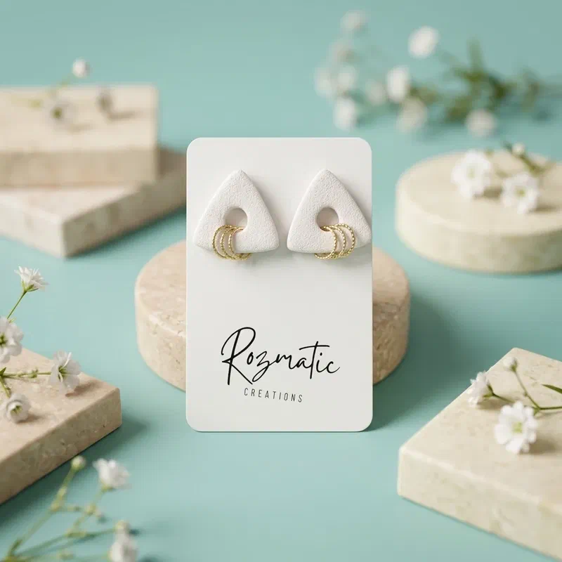 Cercel Trielle - White Gold – imaginea 3