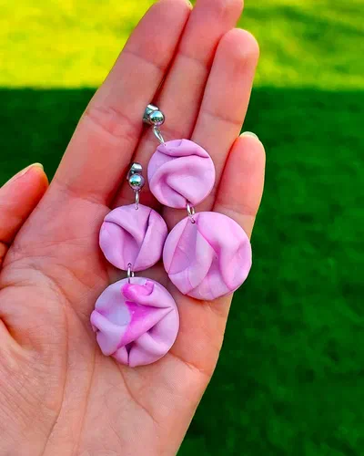 Cercel - Velvet - Pink