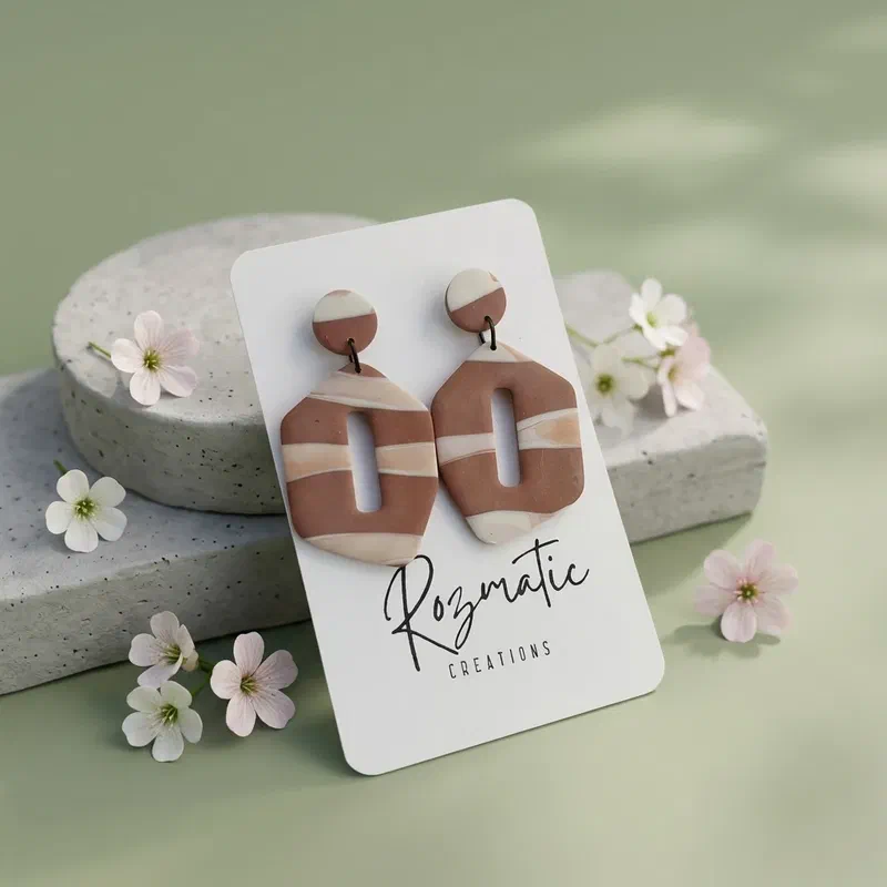 Cercel Verina - Brown Lines – imaginea 1