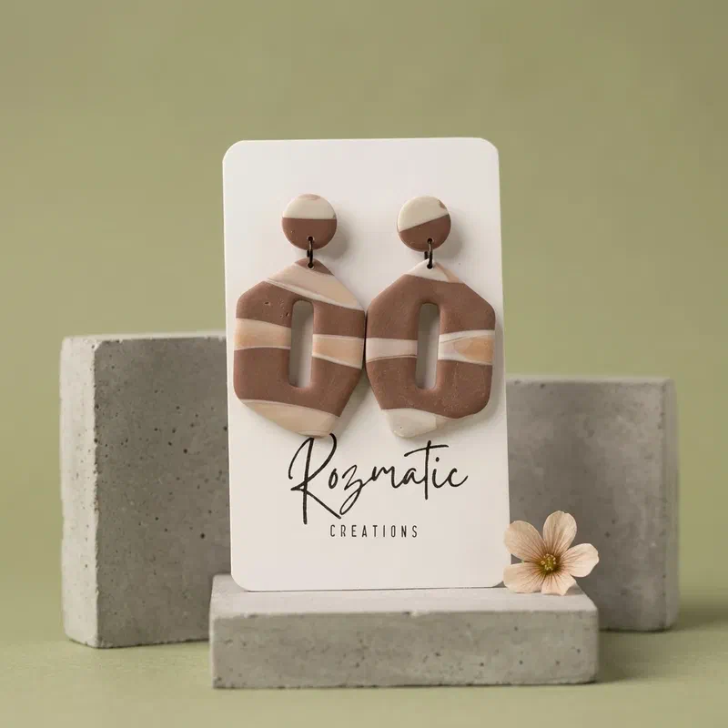 Cercel Verina - Brown Lines – imaginea 2