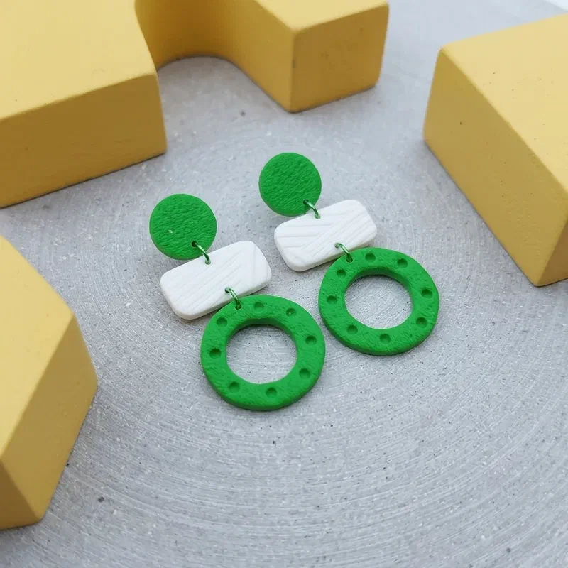 Cercel - Zorela - White Green – imaginea 1