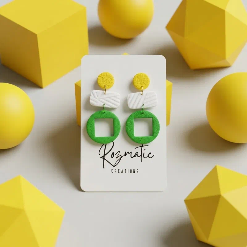 Cercel - Zorela - Yellow Green – imaginea 2