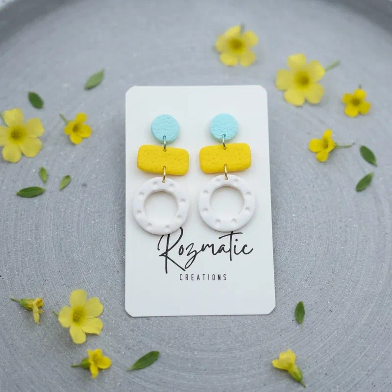 Cercel - Zorela - Yellow Turqiouse2 – imaginea 2